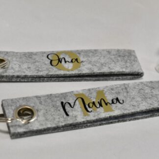 personalisierter Schlüsselanhänger aus Filz